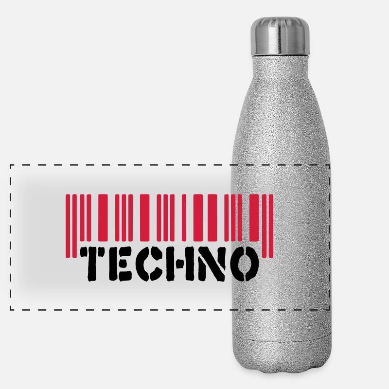 Techno__V002 Panorama Glitzer Isolierflasche 500 ml