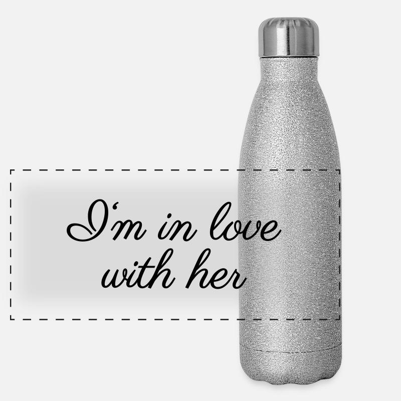 In love with her Gourde isotherme panoramique pailletée 500 ml