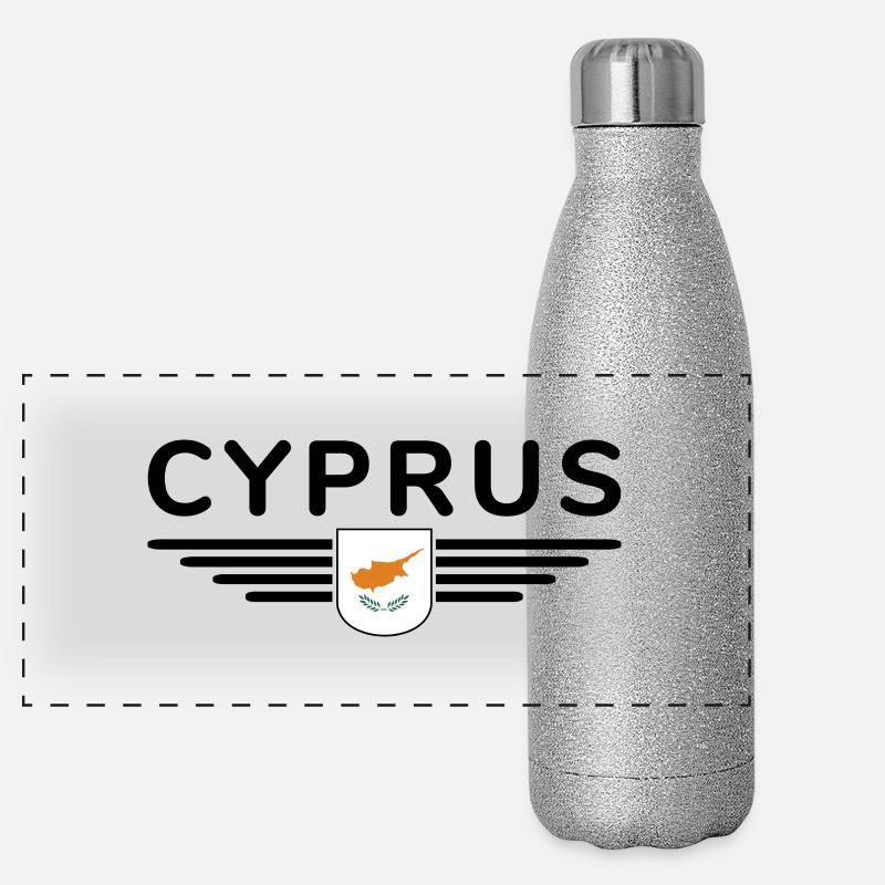 Cyprus Design – L’île de la diversité Gourde isotherme panoramique pailletée 500 ml