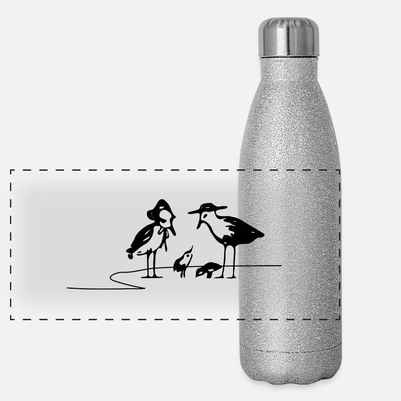 Möwen Panorama Glitzer Isolierflasche 500 ml