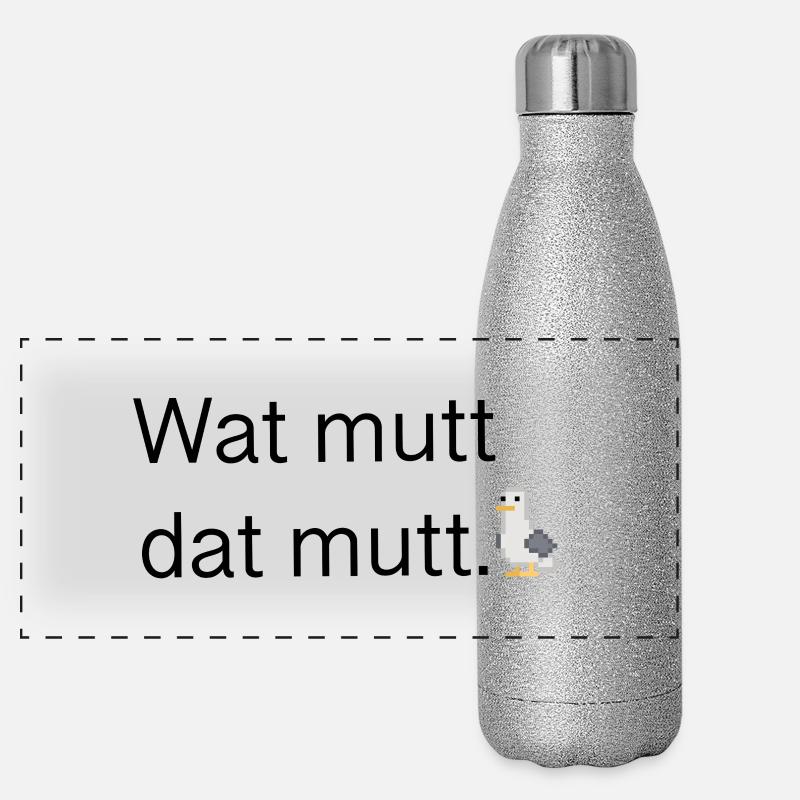 Wat mutt dat mutt Panorama Glitzer Isolierflasche 500 ml