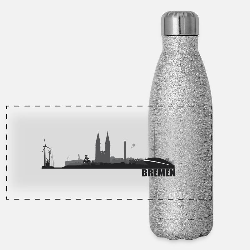 Bremen Panorama Glitzer Isolierflasche 500 ml