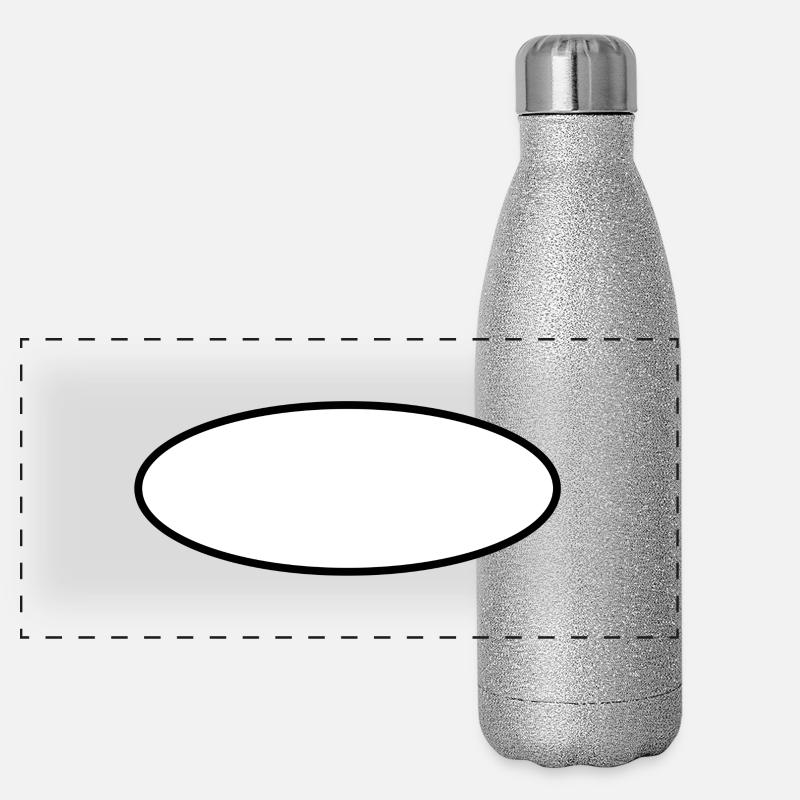 Hintergrund - Panorama Glitzer Isolierflasche 500 ml - Silber Glitzer