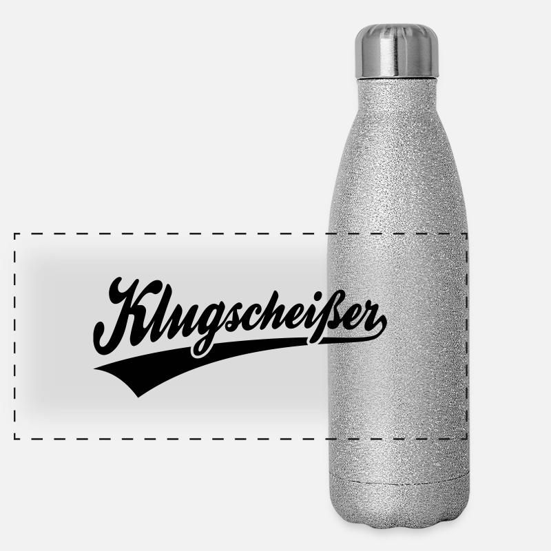 Geek Pride: Klugscheißer Panorama Glitzer Isolierflasche 500 ml