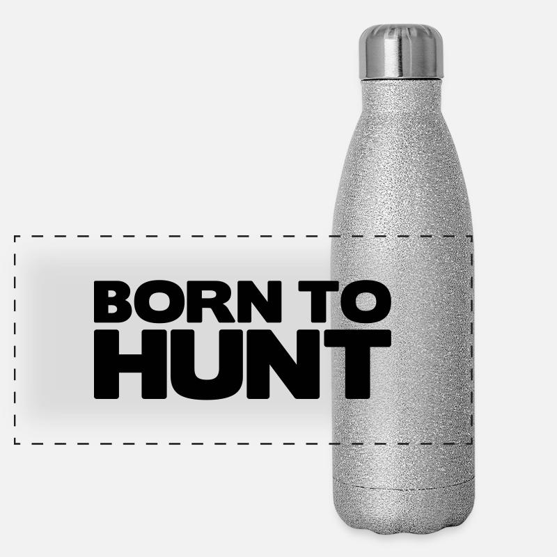 born to hunt Gourde isotherme panoramique pailletée 500 ml