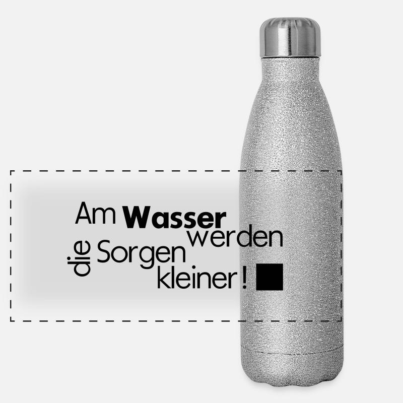 wasser Panorama Glitzer Isolierflasche 500 ml