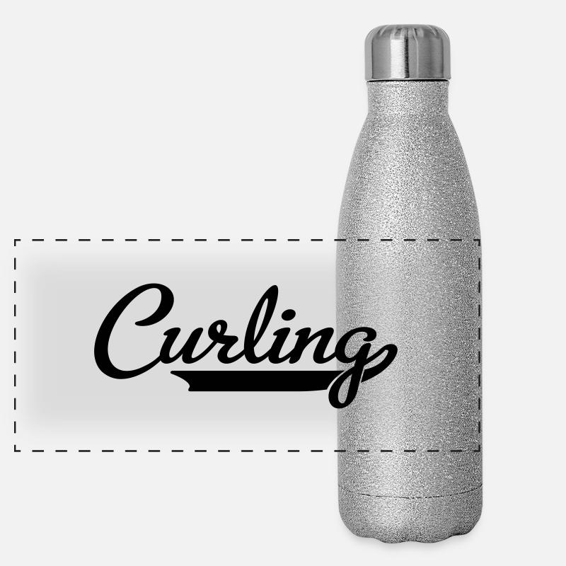 Curling Panorama Glitzer Isolierflasche 500 ml