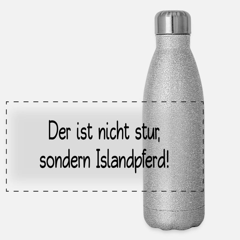 nicht stur islandpferd Panorama Glitzer Isolierflasche 500 ml