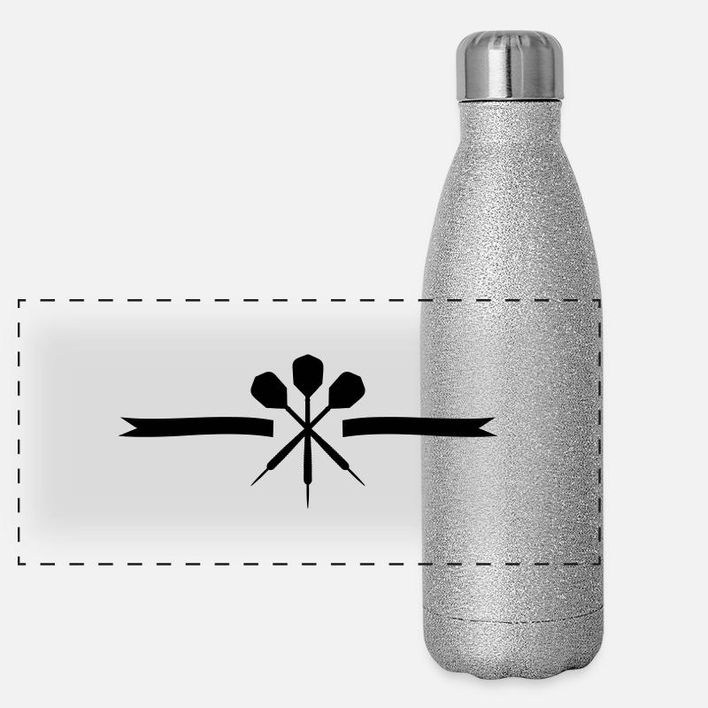 darts line Panorama Glitzer Isolierflasche 500 ml