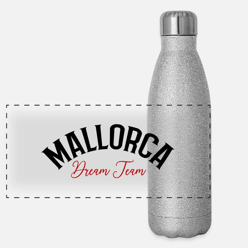 Équipe de rêve de Majorque Gourde isotherme panoramique pailletée 500 ml