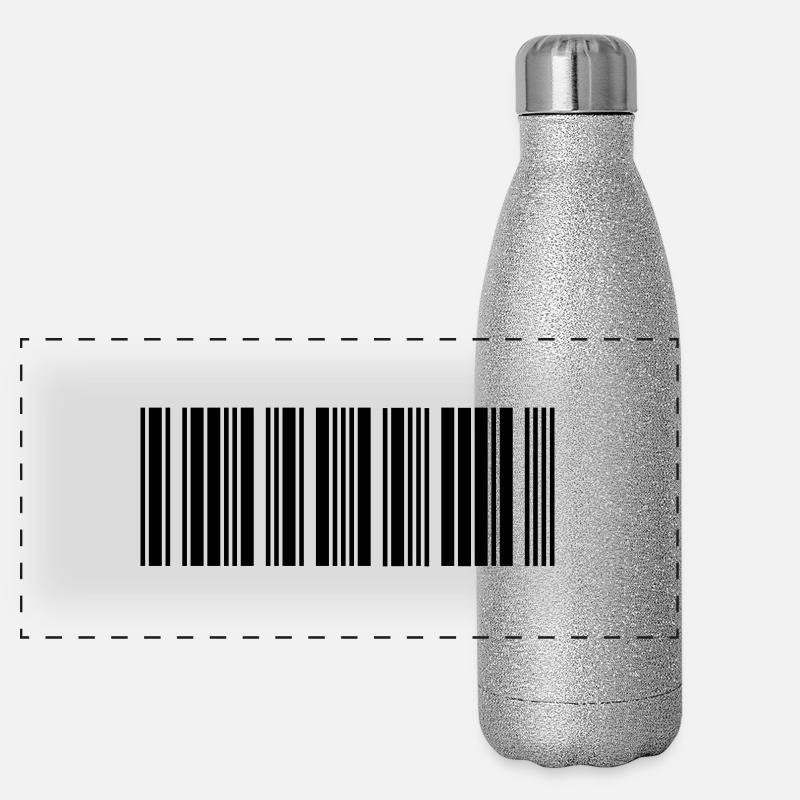 Barcode Panorama Glitzer Isolierflasche 500 ml