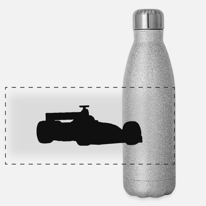 F1 voiture de course silhouette Gourde isotherme panoramique pailletée 500 ml