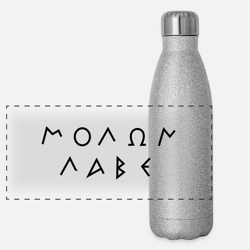 guns molon labe in greek Panorama Glitzer Isolierflasche 500 ml