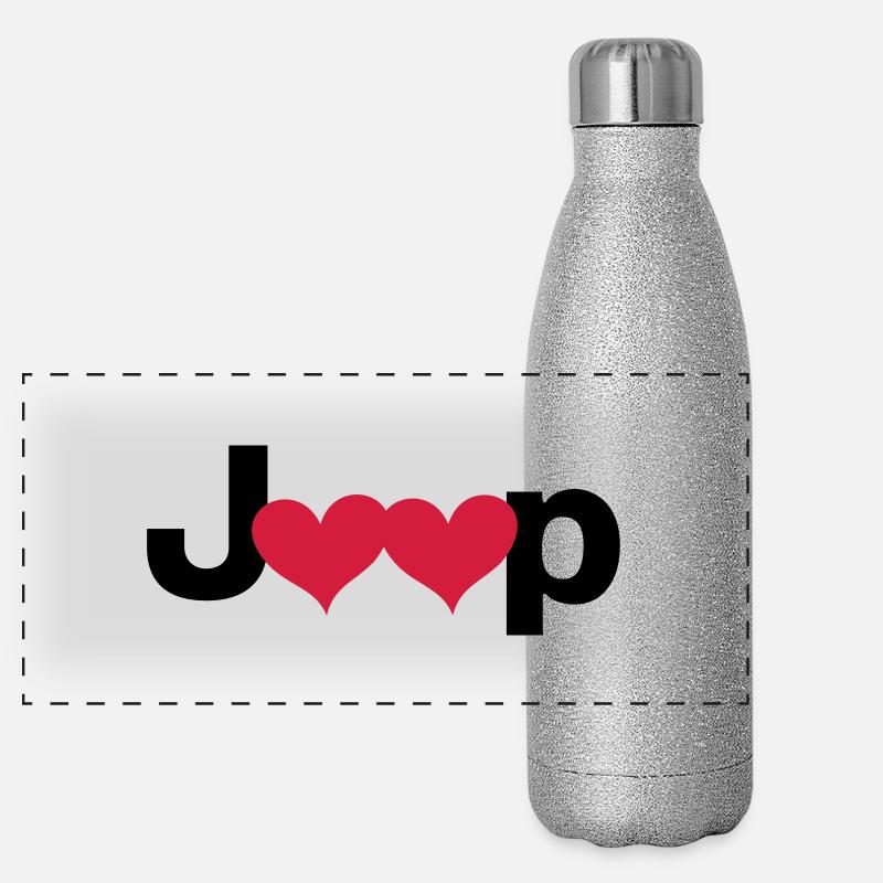 Jeep Love Panorama Glitzer Isolierflasche 500 ml