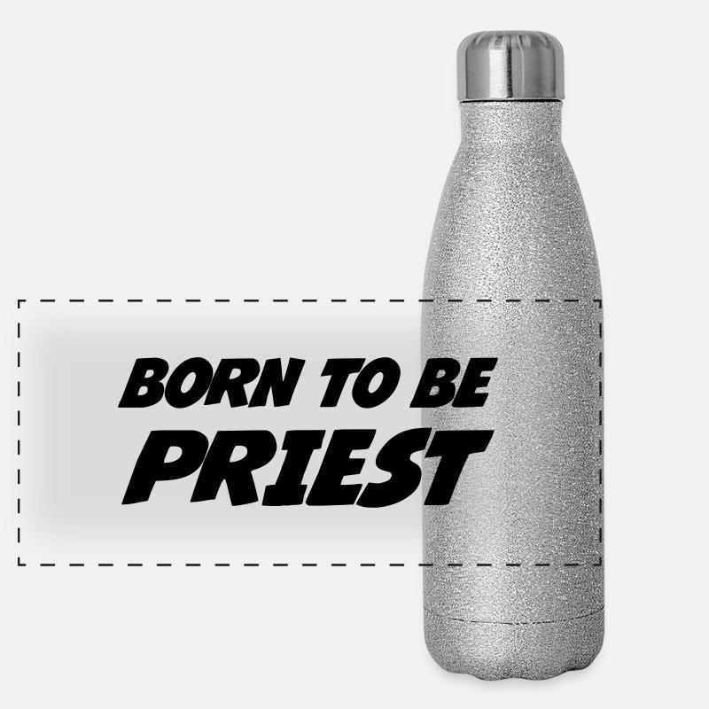 chrétien / prêtre / catholique / religion Gourde isotherme panoramique pailletée 500 ml