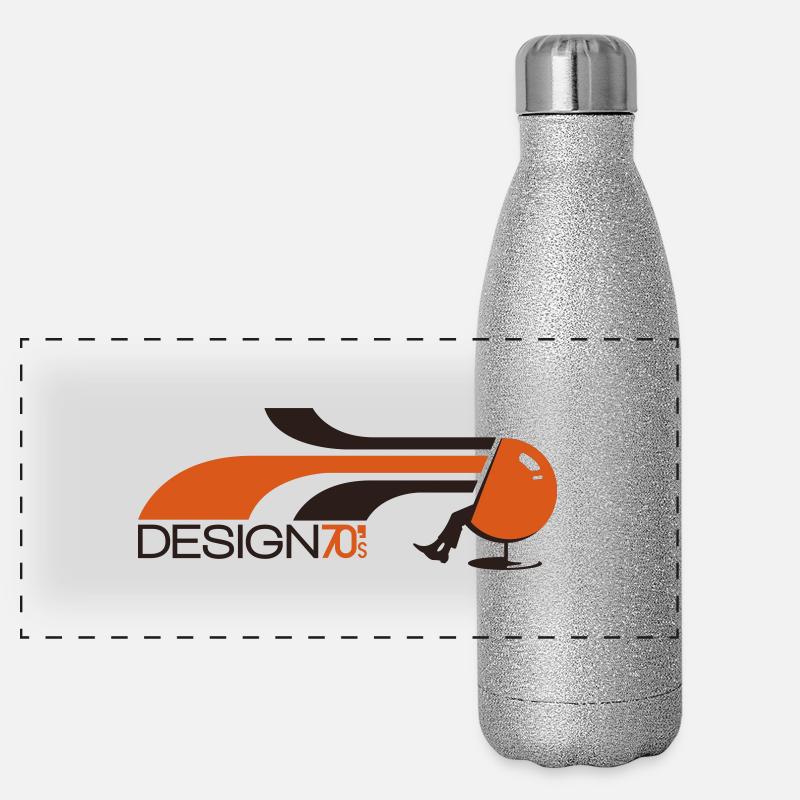 70's design Gourde isotherme panoramique pailletée 500 ml