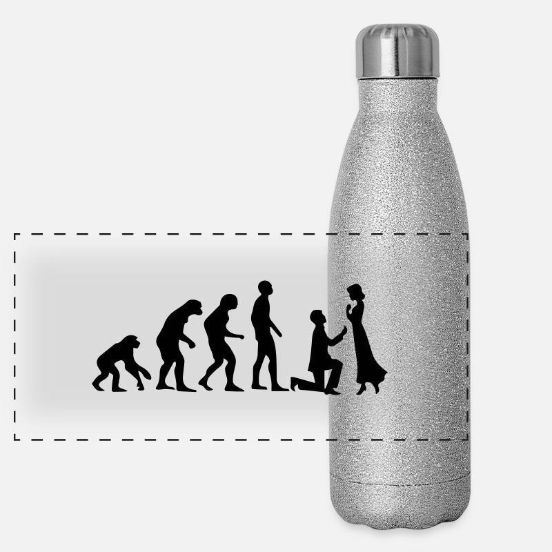 EVOLUTION HEIRATSANTRAG! Panorama Glitzer Isolierflasche 500 ml