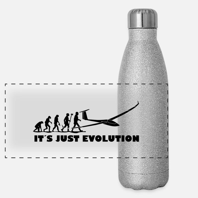 Evolution Segelflugzeug Panorama Glitzer Isolierflasche 500 ml