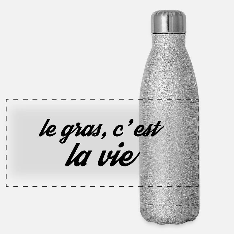 le gras la vie Gourde isotherme panoramique pailletée 500 ml
