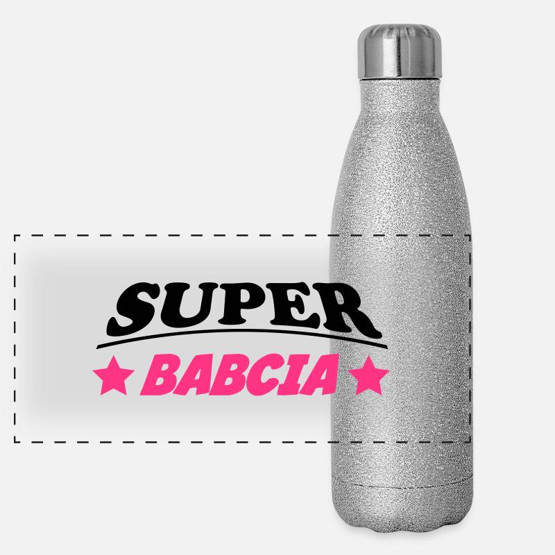 Super babcia Panorama Glitzer Isolierflasche 500 ml