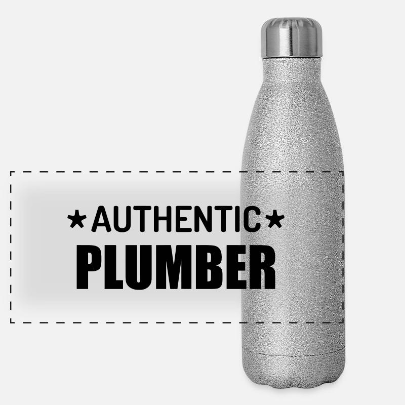 Plumber Plumbing Klempner Plombier Plomberie Panoramic Glitter Thermal Bottle 500 ml