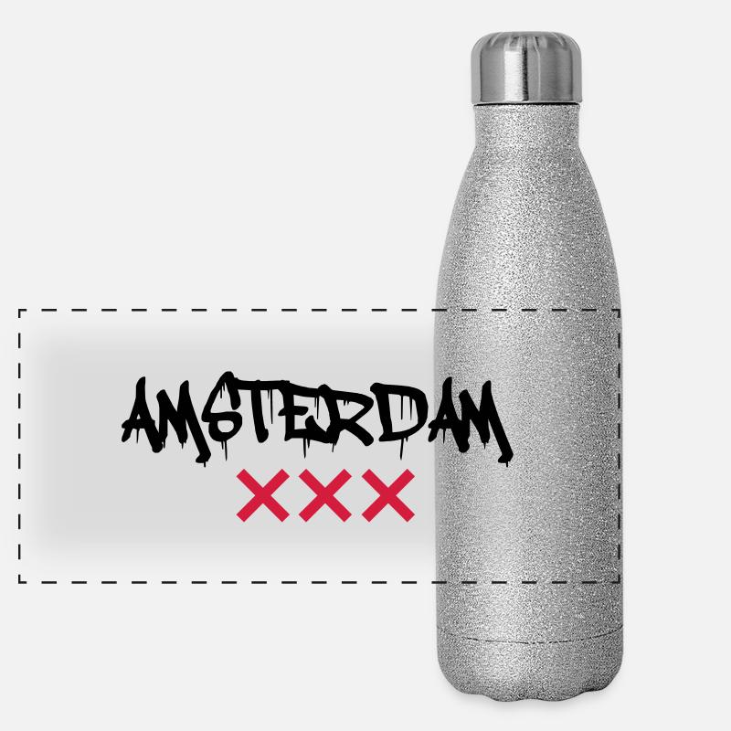 amsterdam Panorama Glitzer Isolierflasche 500 ml