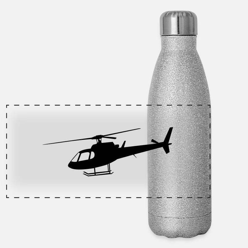Helikopter Panorama Glitzer Isolierflasche 500 ml