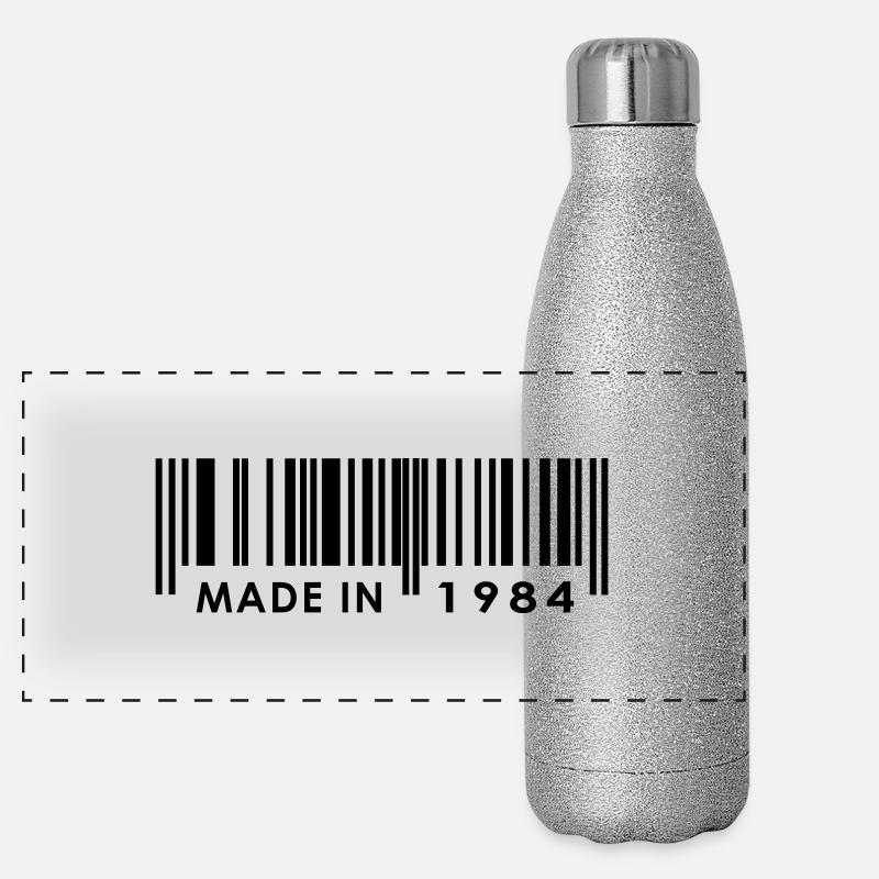 Geburtstag 1984 Panorama Glitzer Isolierflasche 500 ml