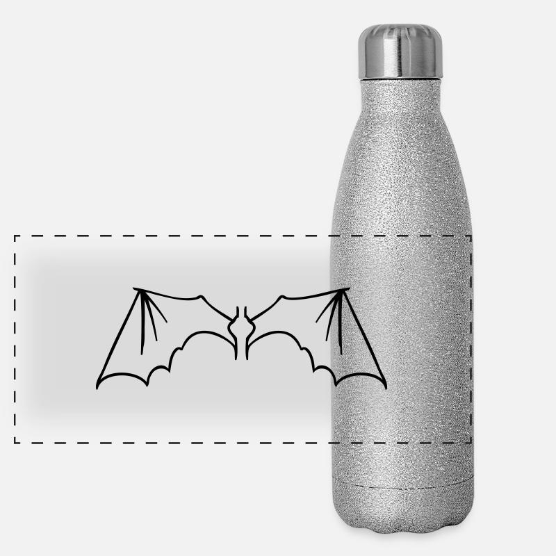 batwings_onecolor Panorama Glitzer Isolierflasche 500 ml