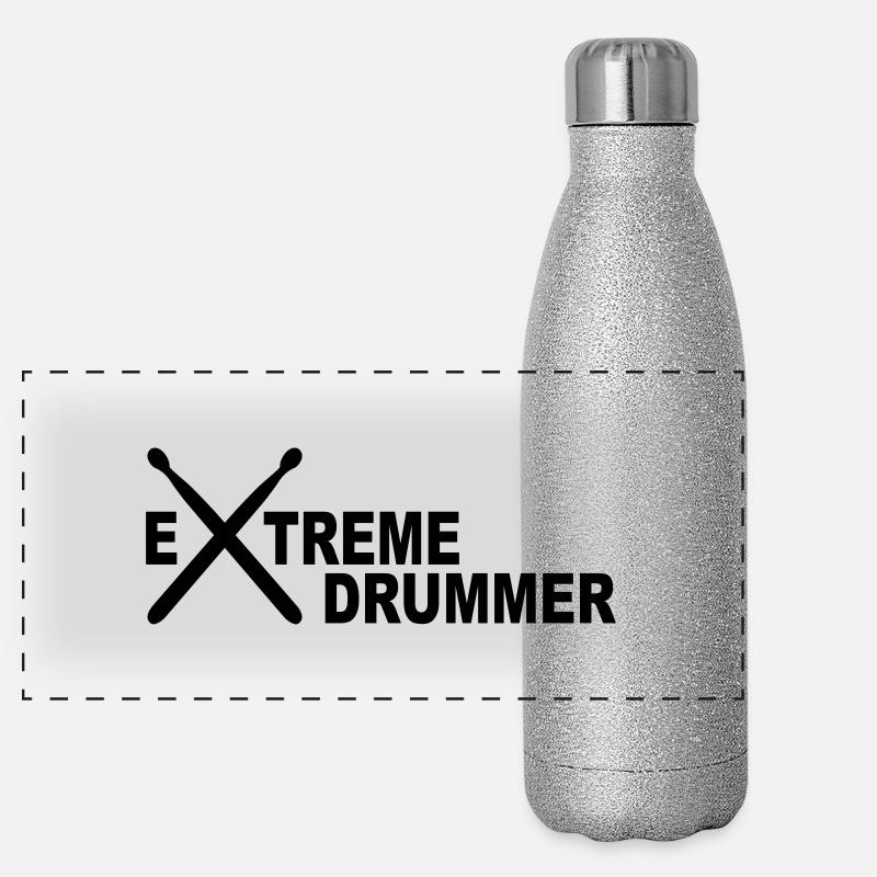 drums Panoramic Glitter Thermal Bottle 500 ml