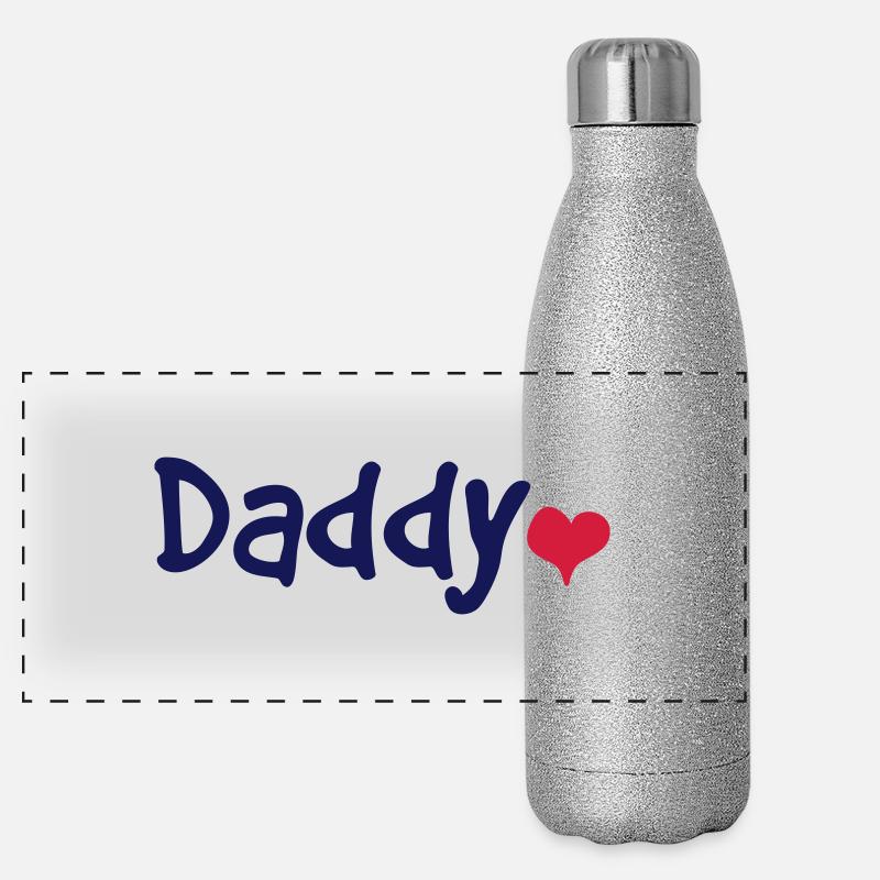 Daddy with Heart Panoramic Glitter Thermal Bottle 500 ml