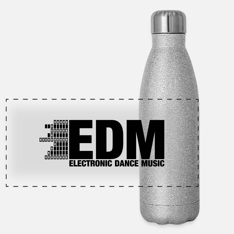 ELECTRO,DUBSTEP,EDM,MUSIQUE,DANSE,ELECTRONIQUE, Gourde isotherme panoramique pailletée 500 ml