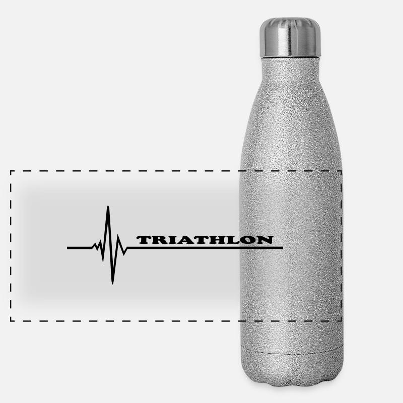 Triathlon Panorama Glitzer Isolierflasche 500 ml