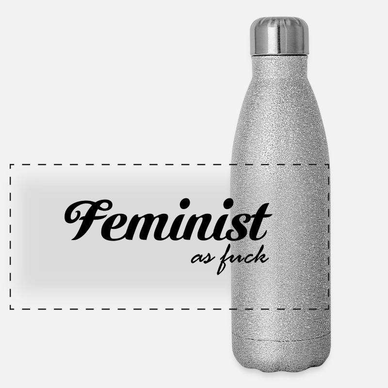 Feminist as fuck Gourde isotherme panoramique pailletée 500 ml