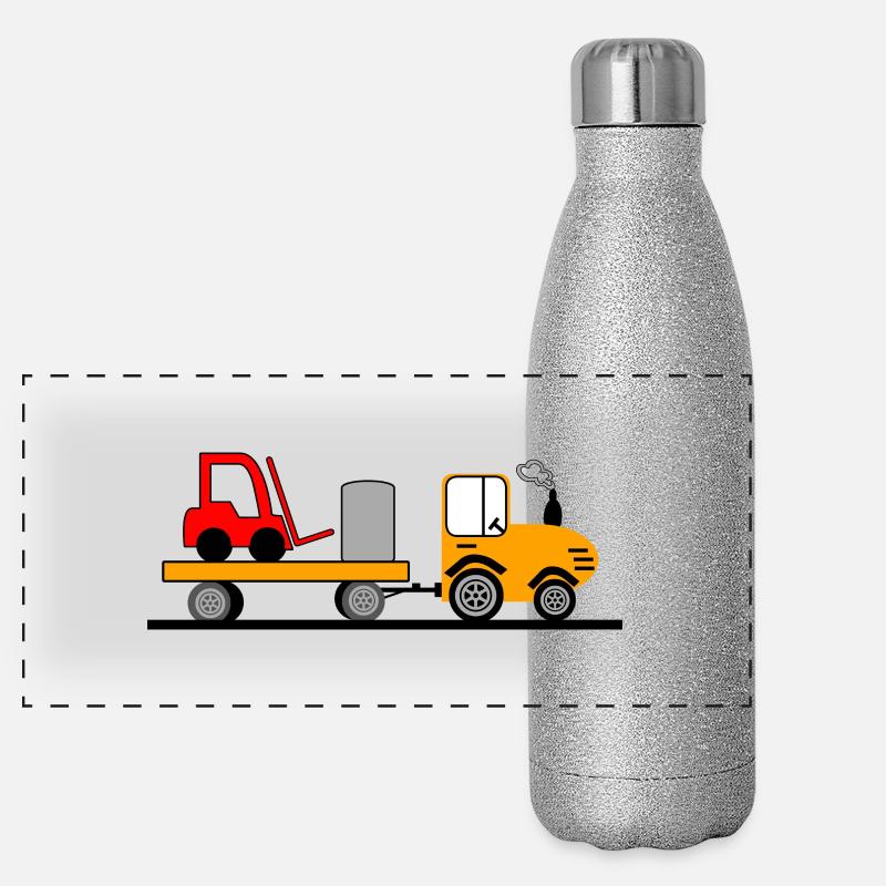 Tracteur Gourde isotherme panoramique pailletée 500 ml