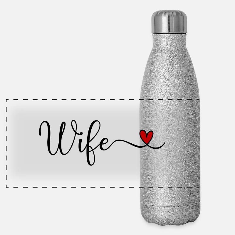 Ehefrau Panorama Glitzer Isolierflasche 500 ml