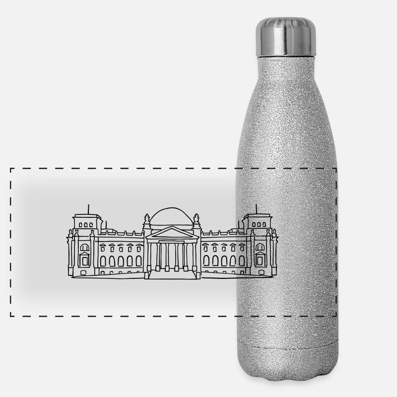 Palais du Reichstag à Berlin Gourde isotherme panoramique pailletée 500 ml