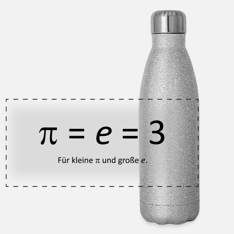 Pi = e = 3 Panorama Glitzer Isolierflasche 500 ml