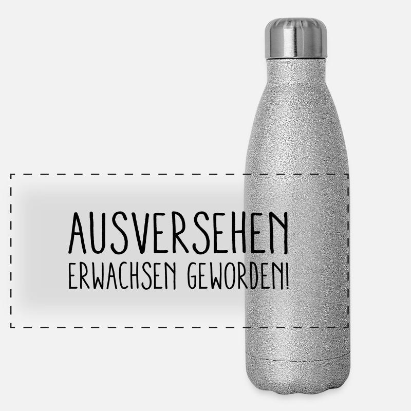 Erwachsen geworden Panorama Glitzer Isolierflasche 500 ml