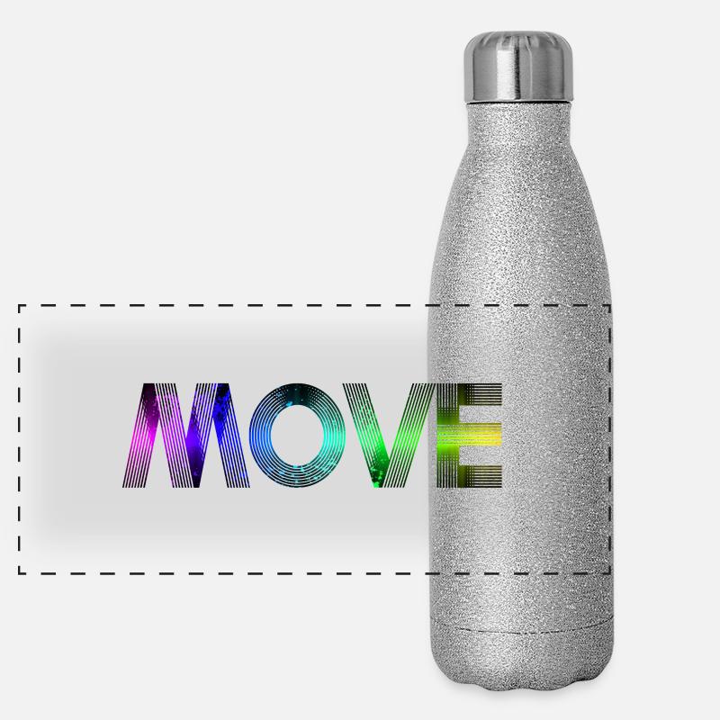Move - rainbow Gourde isotherme panoramique pailletée 500 ml