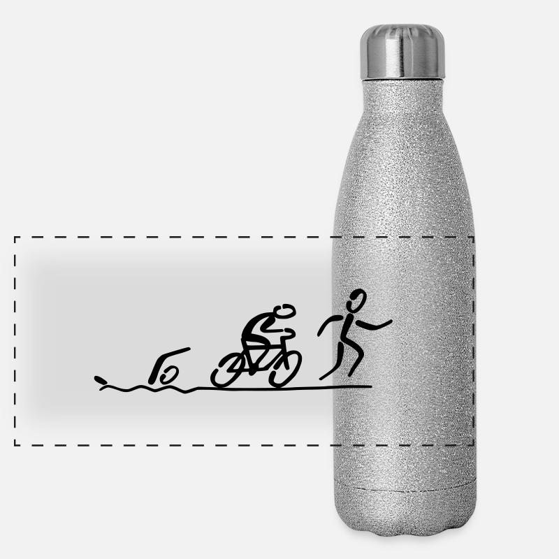 Triathlon Panorama Glitzer Isolierflasche 500 ml