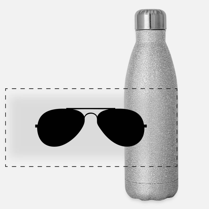 beach cool glasses summer Panoramic Glitter Thermal Bottle 500 ml