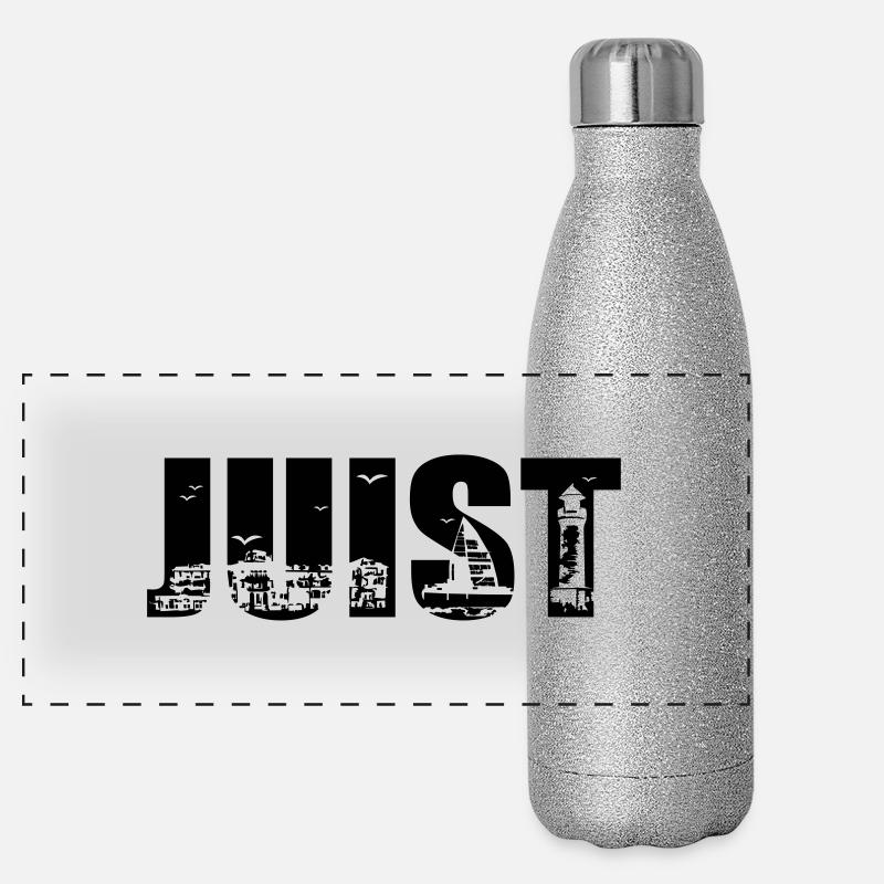 Juist Skyline Panorama Glitzer Isolierflasche 500 ml