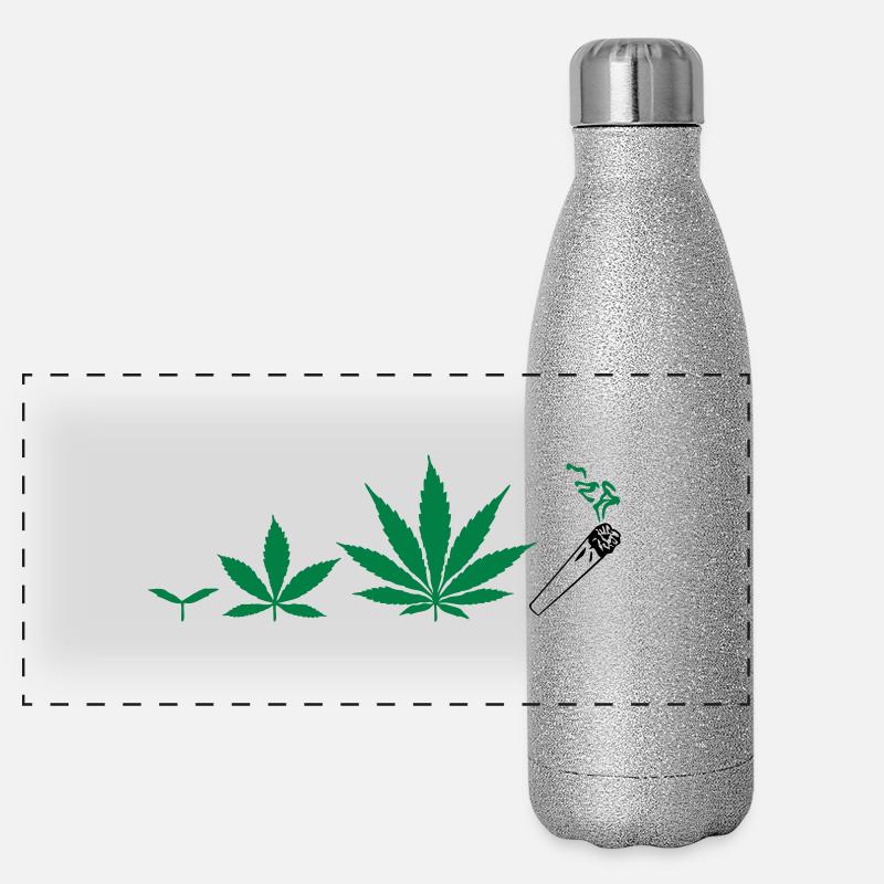 Cannabis development Panorama Glitzer Isolierflasche 500 ml
