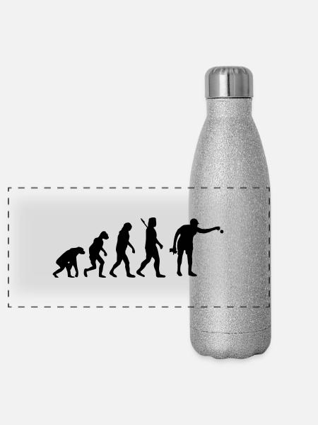 Evolution Boule - Panorama Glitzer Isolierflasche 500 ml - Silber Glitzer - Vorne