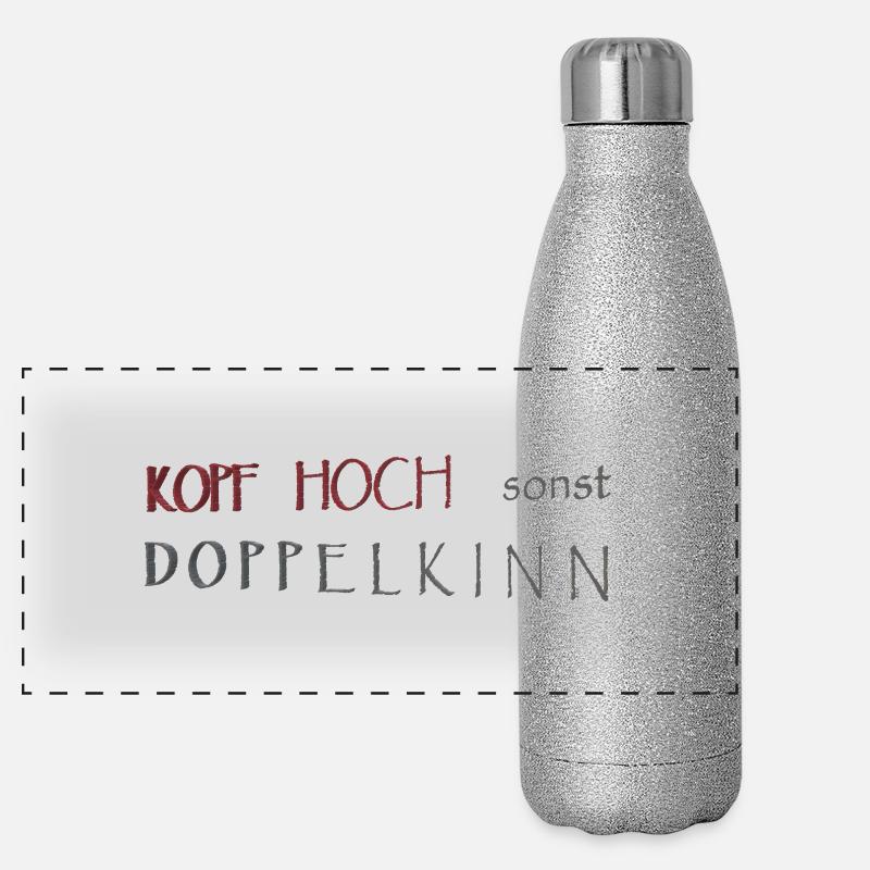 Head up, otherwise double chin Panoramic Glitter Thermal Bottle 500 ml
