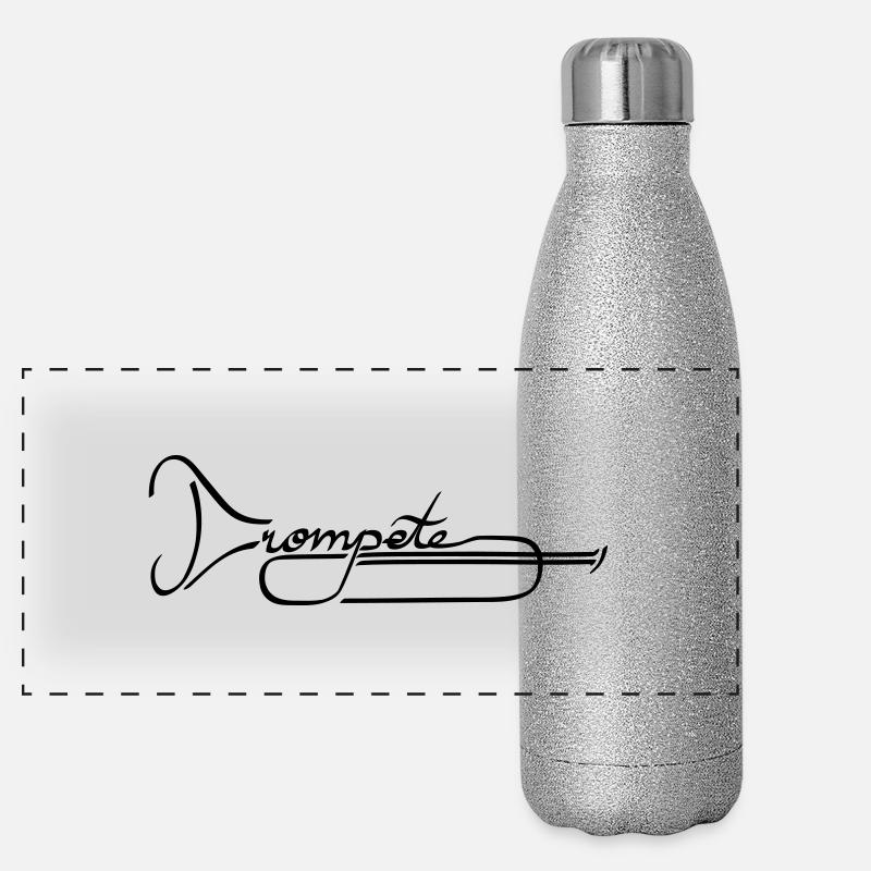 Trompete Panorama Glitzer Isolierflasche 500 ml