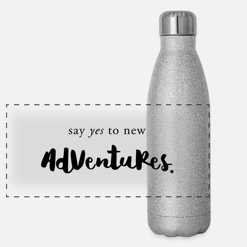Say YES to adventures Panorama Glitzer Isolierflasche 500 ml