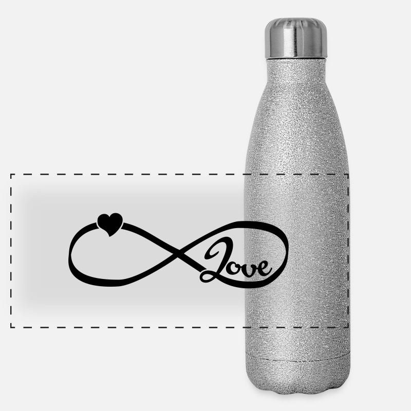 Infinity Love Panorama Glitzer Isolierflasche 500 ml