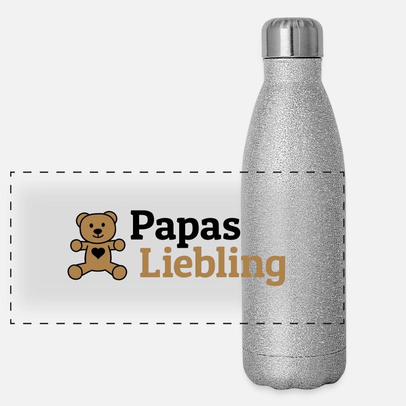 Papas Liebling Panorama Glitzer Isolierflasche 500 ml